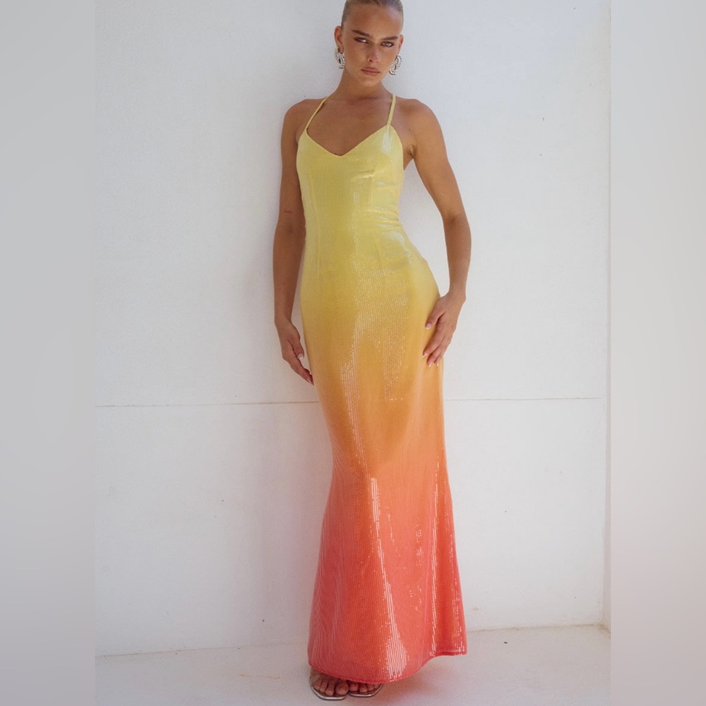 Runaway the Label - Yellow and Orange Maxi Dress - NWT